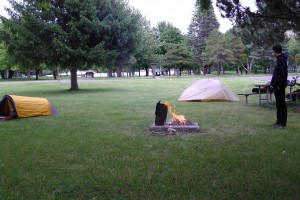 Our camp near the shores of the Columbia River.