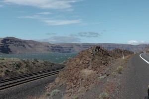 The railroad and river were at our side throughout the day.