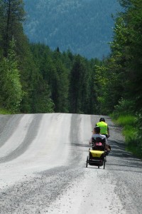 A stretch of Blankenship Road was gravel.  The light traffic and scenery were welcome.