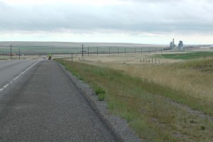 On the Great Plains and into a headwind.