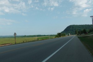 A beautiful road and scenery in northeast Iowa.