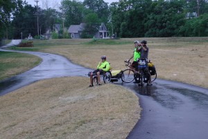 Stopping for pictures along the River Greenway