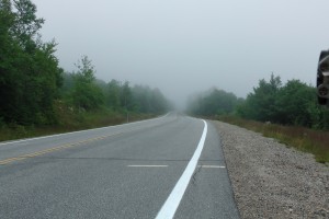 Near the top the road disappeared into the clouds.