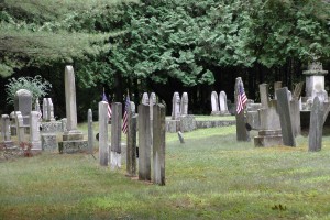 An old cemetery along the route.