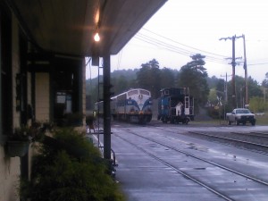 The Adirondack Scenic RR, shelter from the storm.